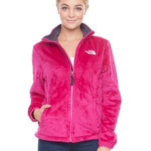 pink fuzzy north face